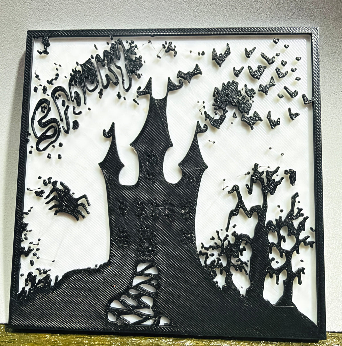 Halloween Haunted House Coasters Set of 4 Decor – Fun Witch Gift – Halloween Drink Coasters Witch Coasters