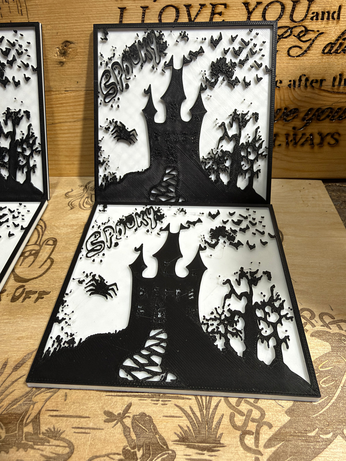 Halloween Haunted House Coasters Set of 4 Decor – Fun Witch Gift – Halloween Drink Coasters Witch Coasters