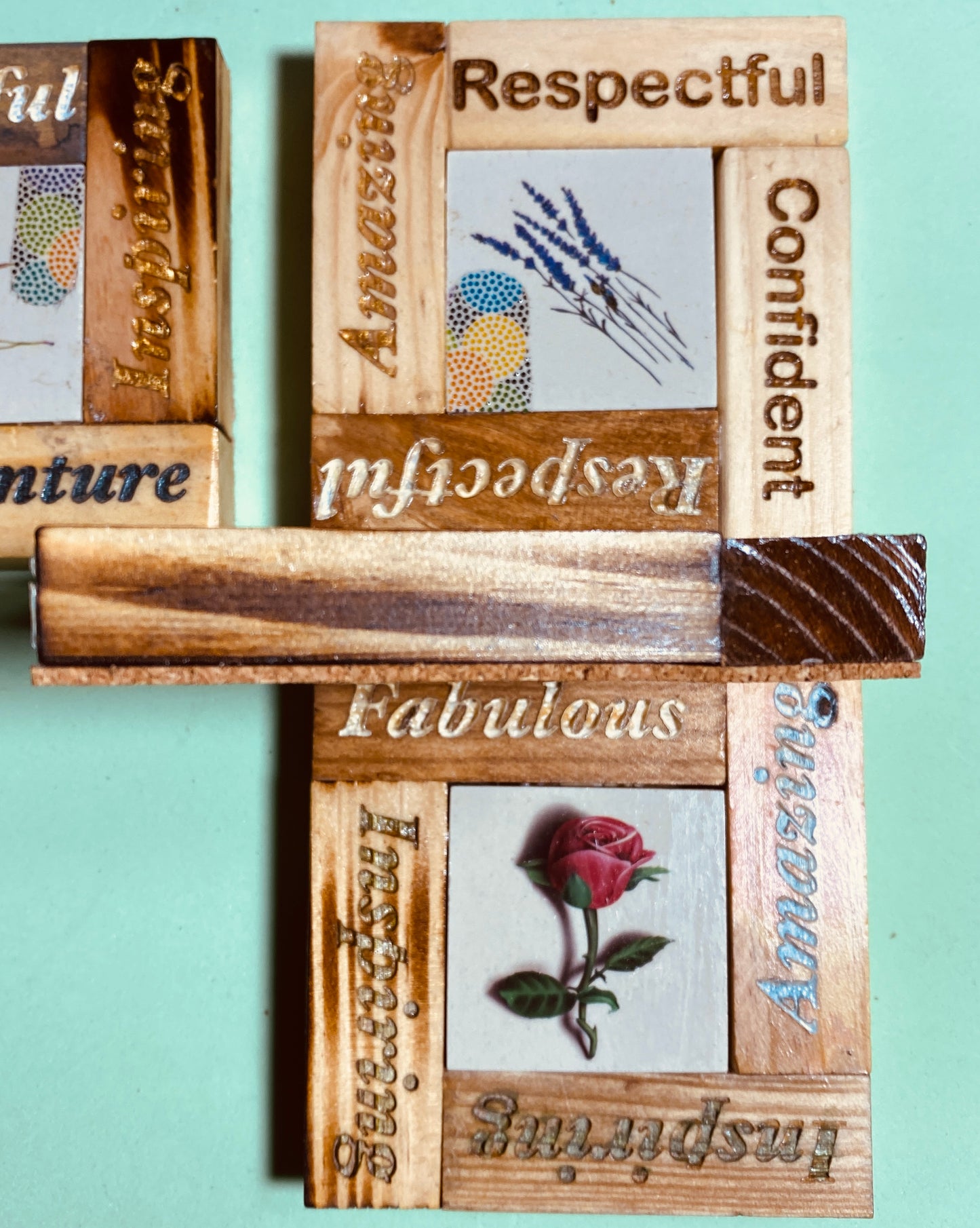 Positive thinking handmade coasters, set of 4 unique to JLJ coasters. Great gift, Birthdays and housewarming, good for the mancave or women.