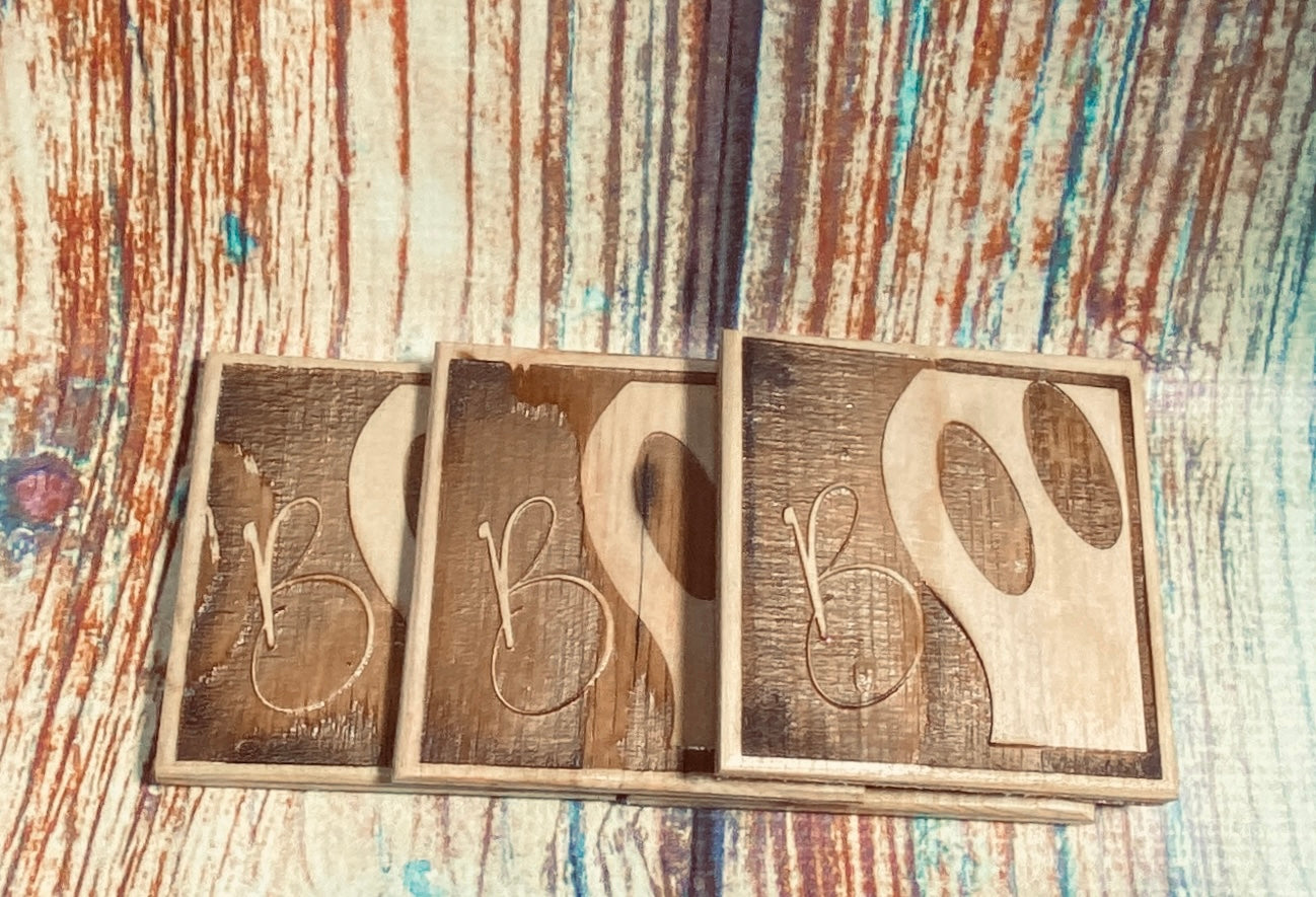 Boo Coasters for Halloween x 4