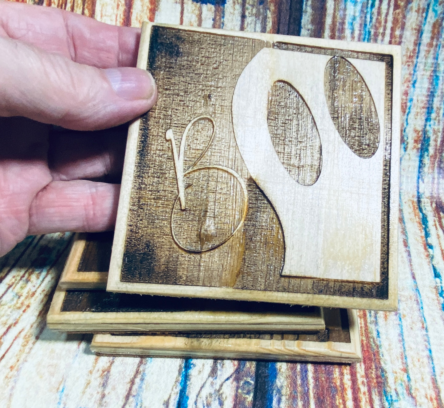 Boo Coasters for Halloween x 4