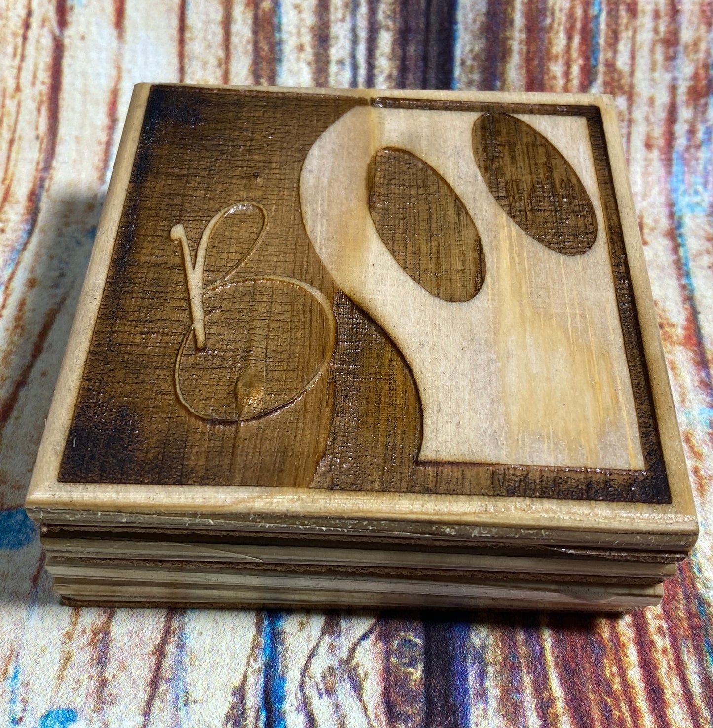 Boo Coasters for Halloween x 4