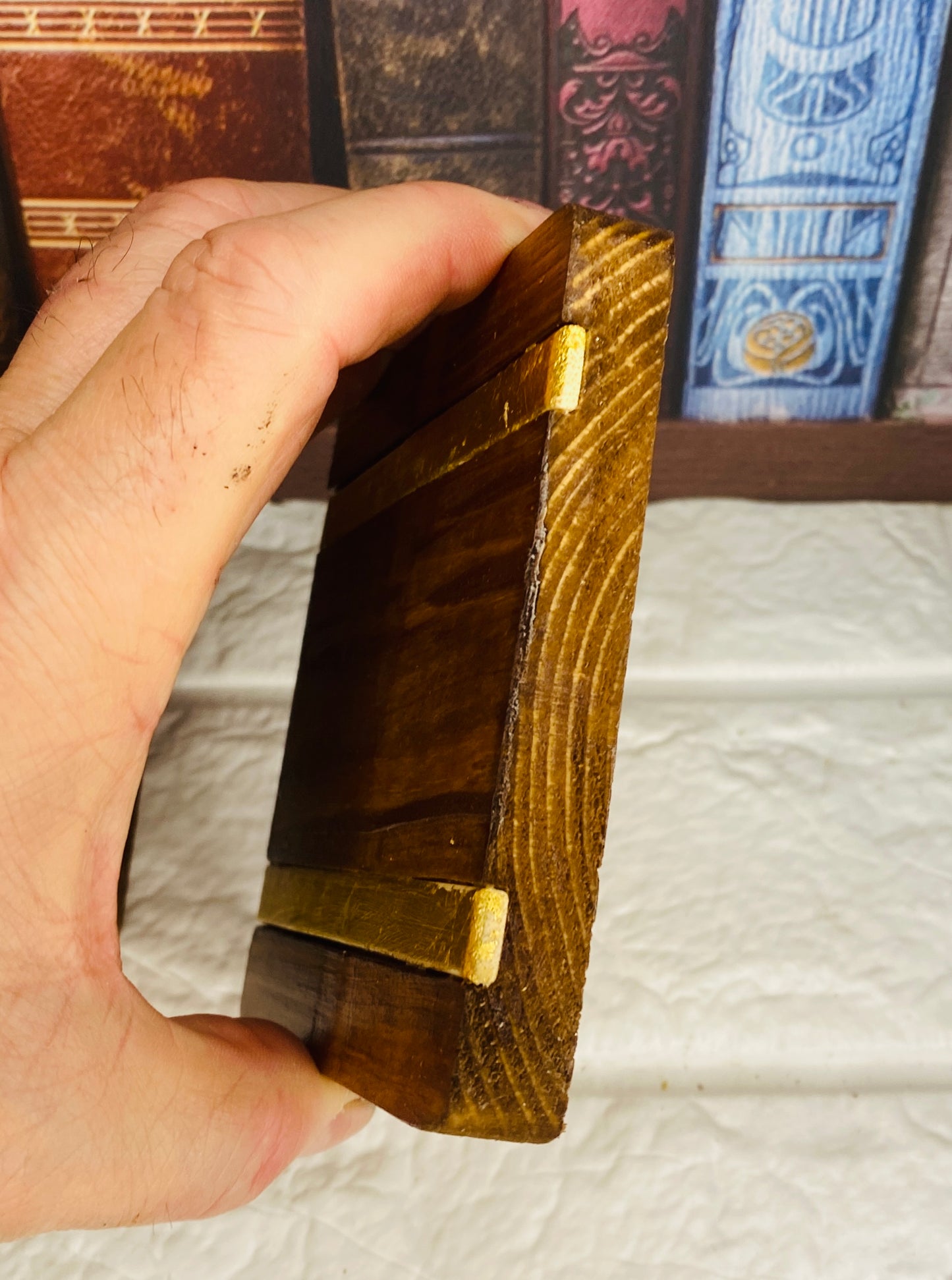 Chunky gold strip coasters x 4