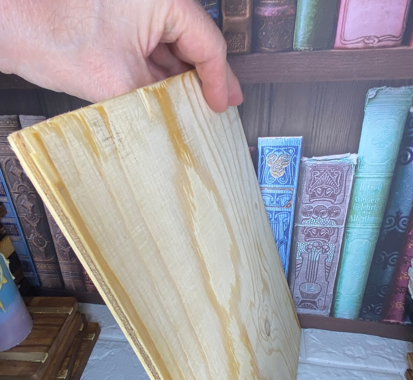 Unicorn laser engraved on upcycled wood