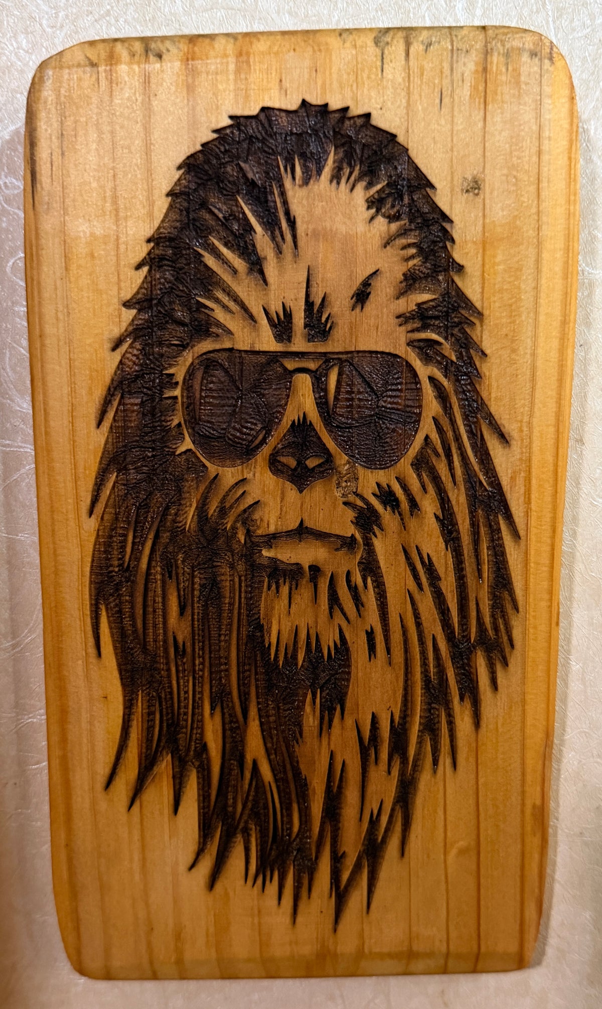 Chewbacca Star Wars Laser-Engraved Wooden Wall Art