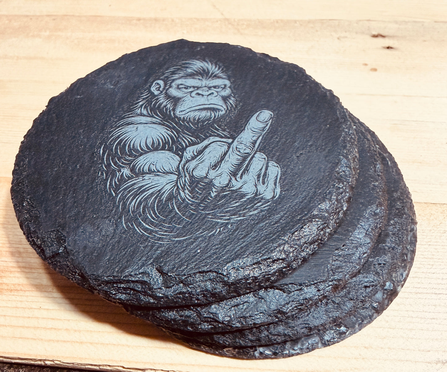Gorilla with a grudge coasters