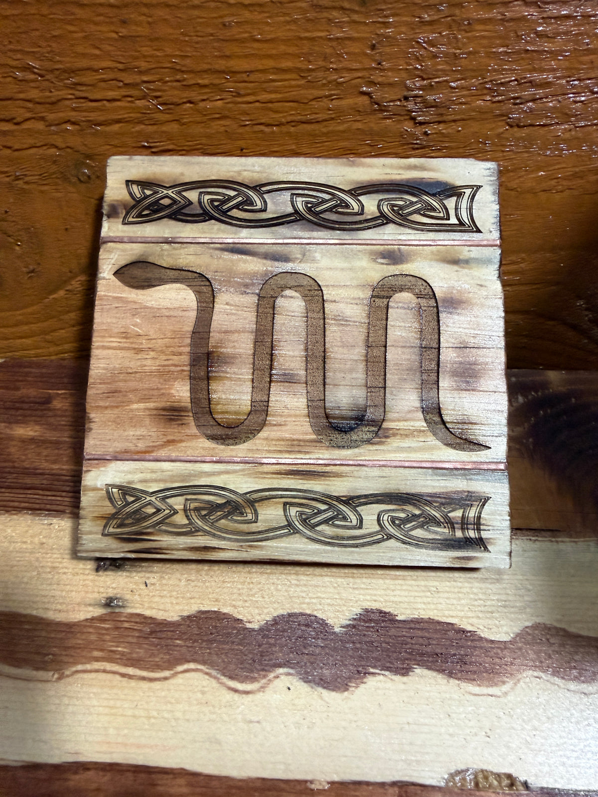 Handmade laser engraved coasters