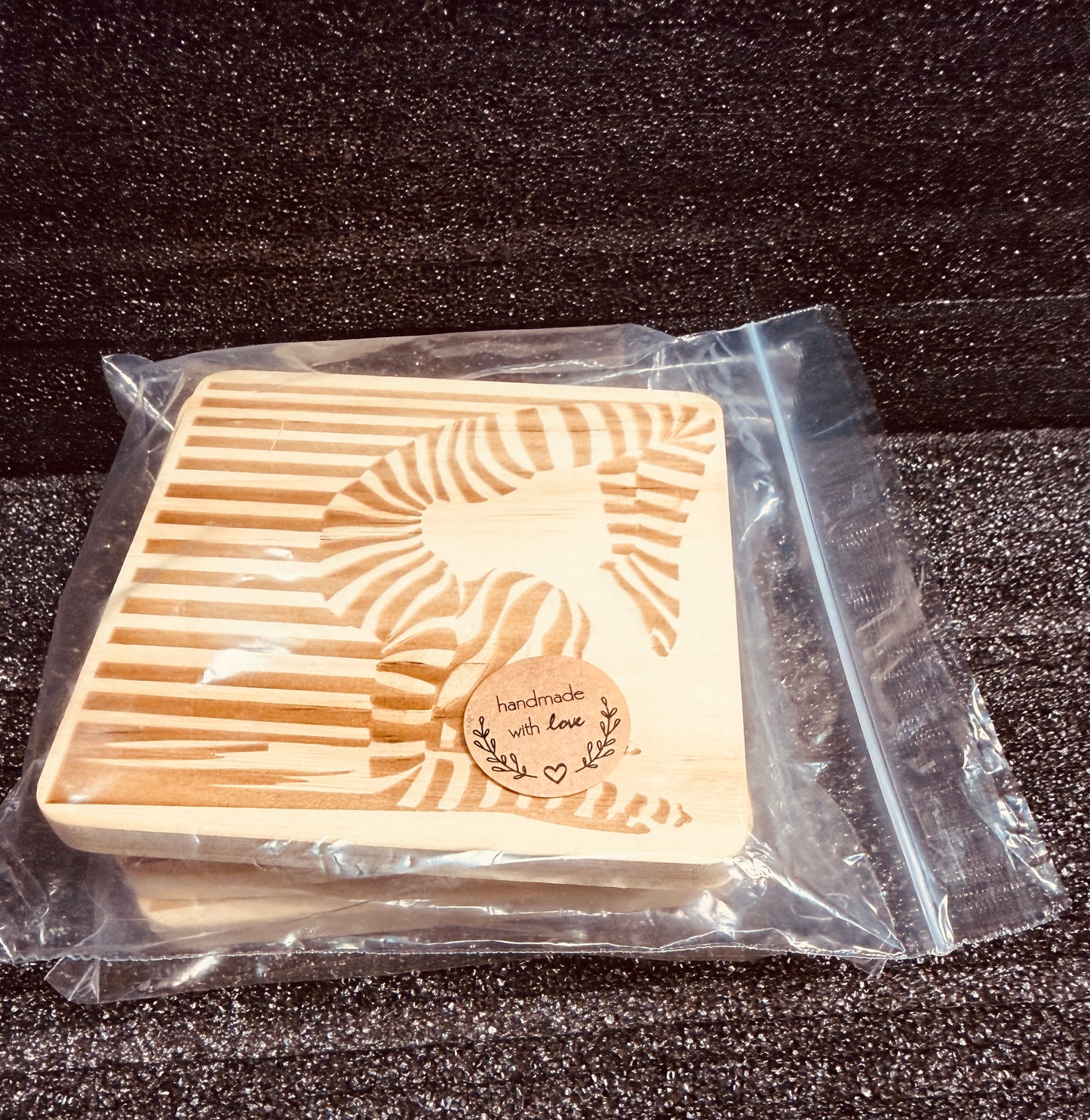π€ Athletic Women Striped Art Coasters β Set of 4