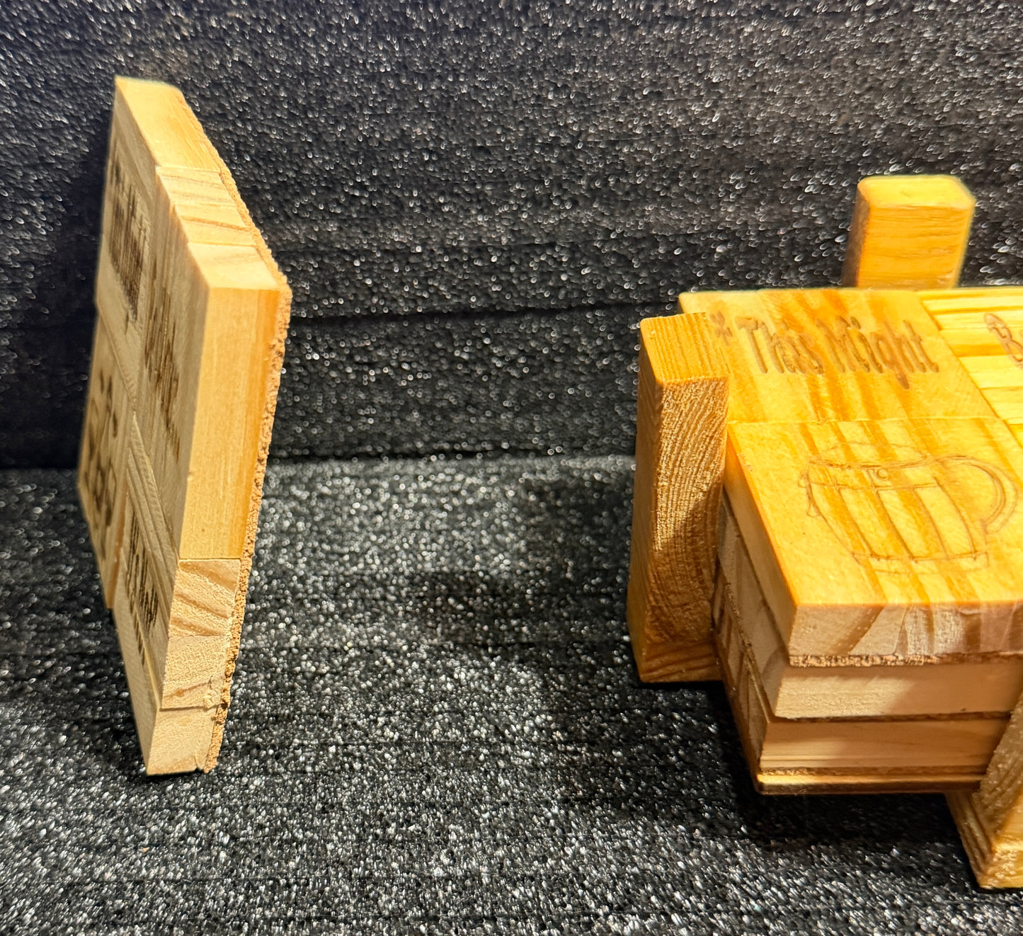 đȘ” âThis Might Be Water⊠Itâs Notâ â Handmade Jenga Block Coasters