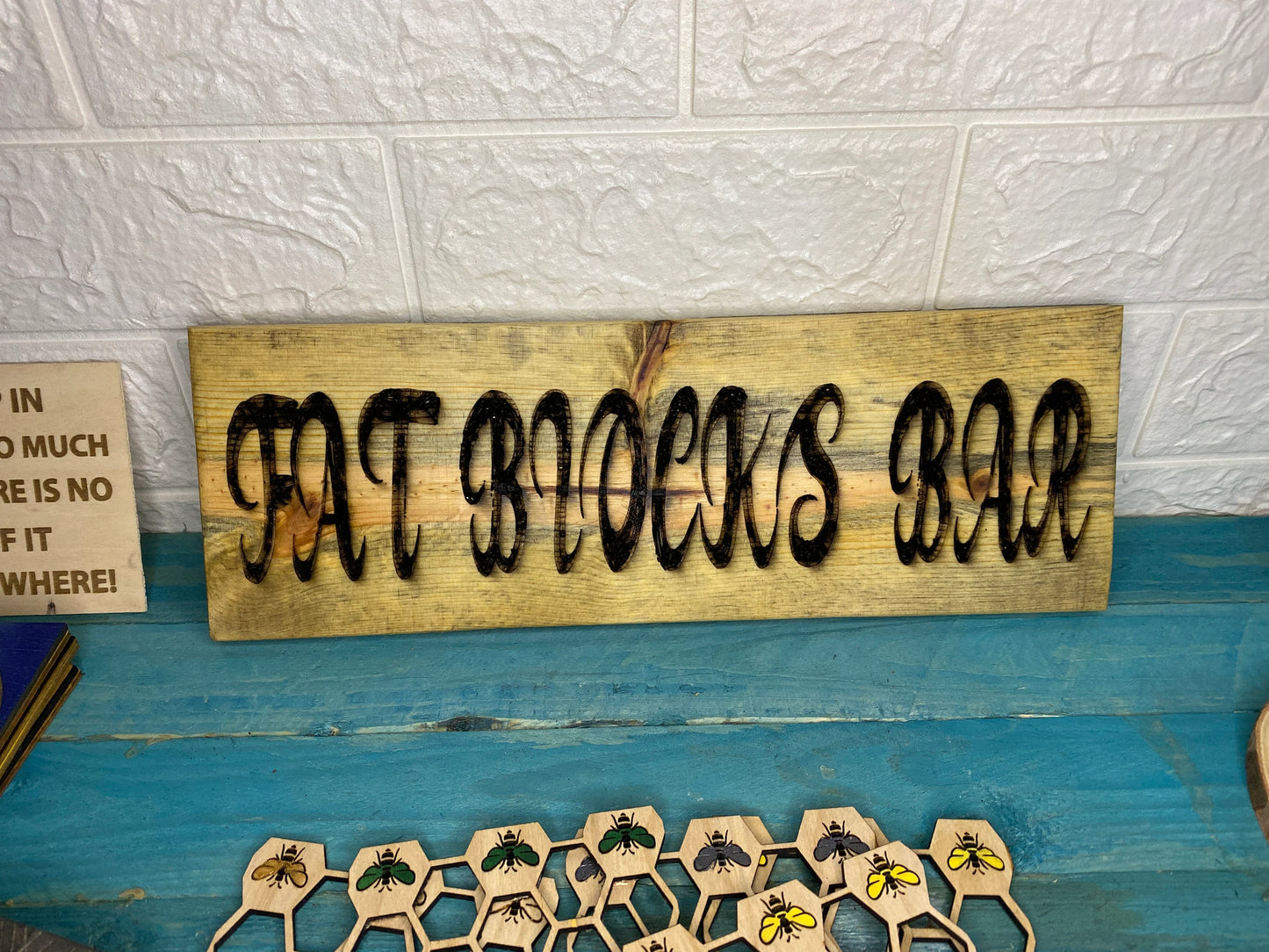 Bar Sign. FAT BLOCKS BAR.