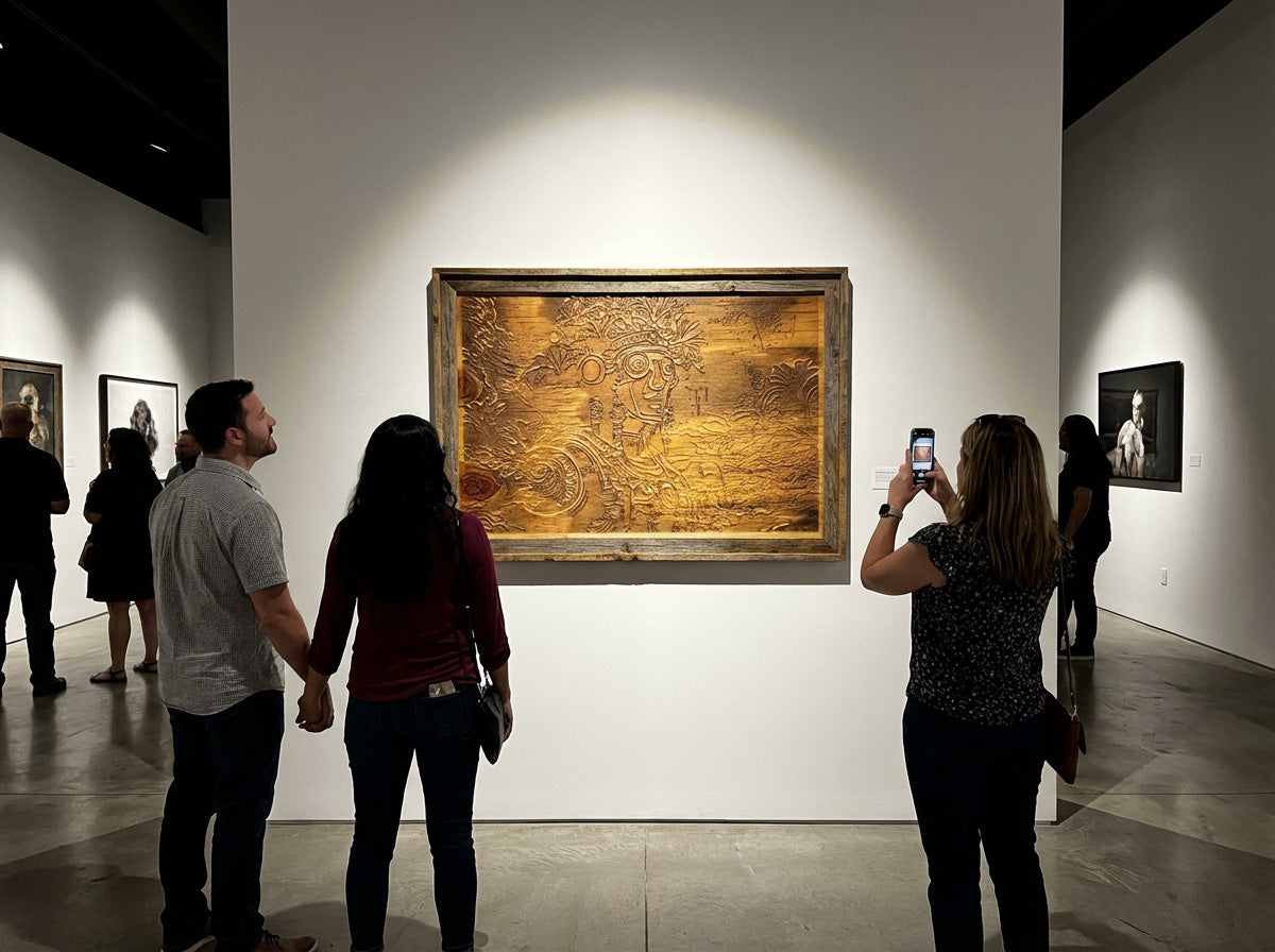 The World of a Robot — Engraved Wood Wall Art