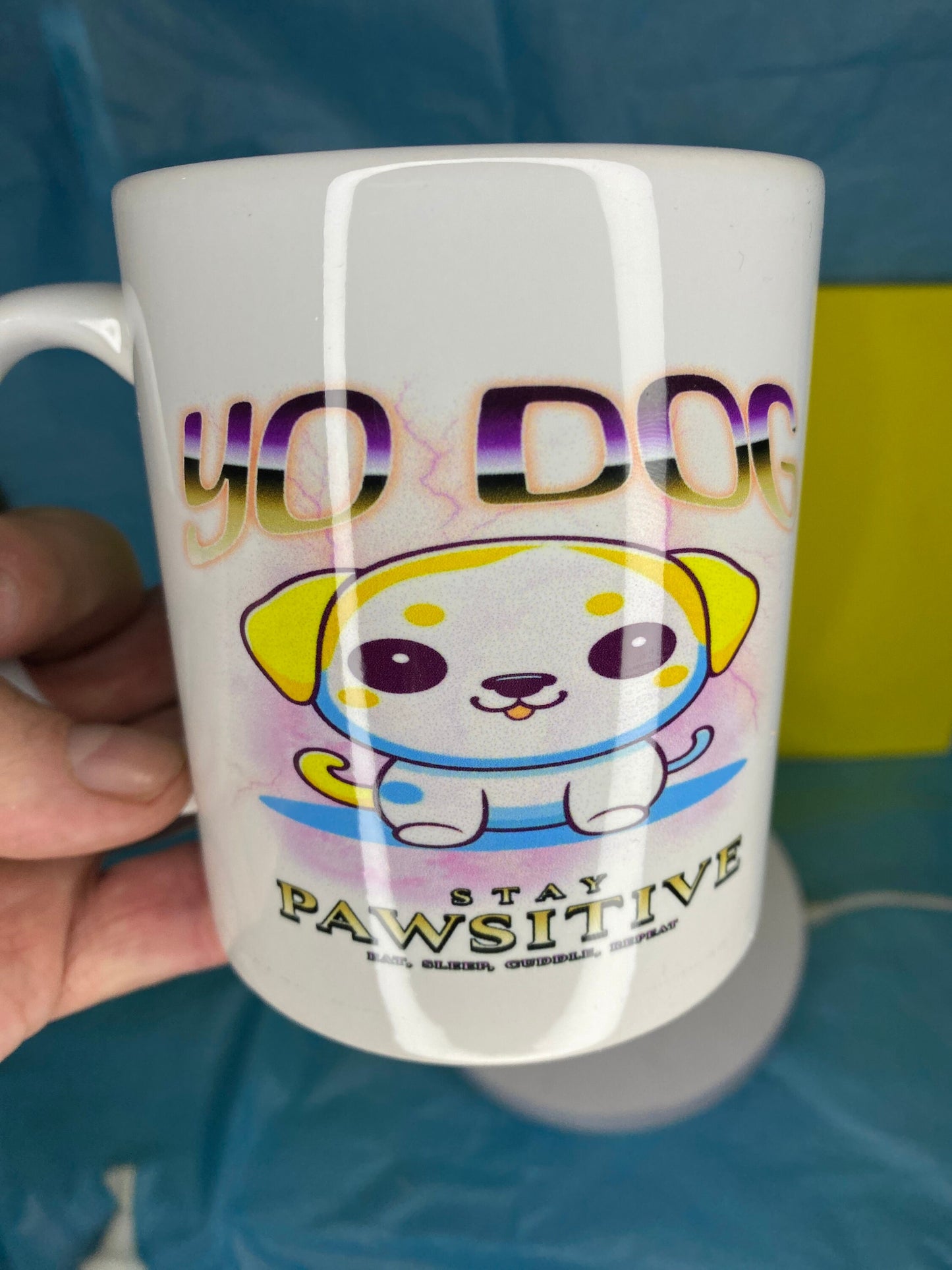 Coffee Puppy drinking mug. Plus free matching coaster.