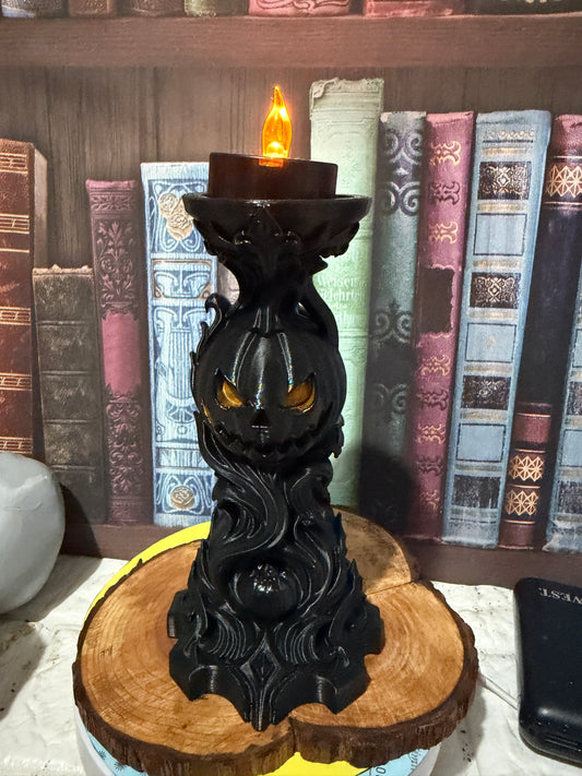 Spooky Halloween Pumpkin T-Light Candle