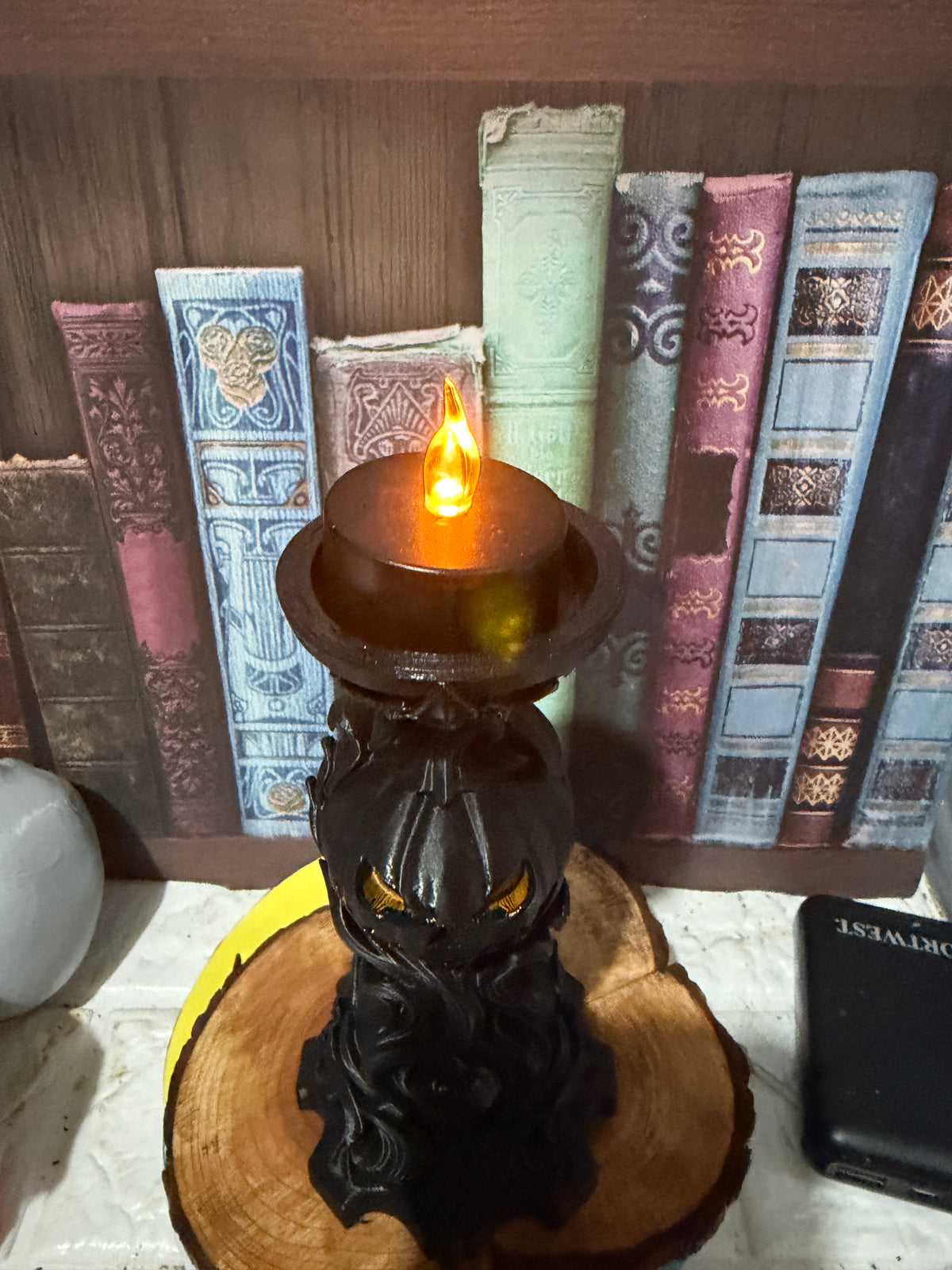 Spooky Halloween Pumpkin T-Light Candle