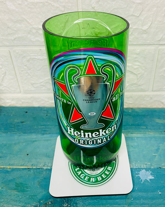 Champions League 2024 Heineken Glass from Bottle