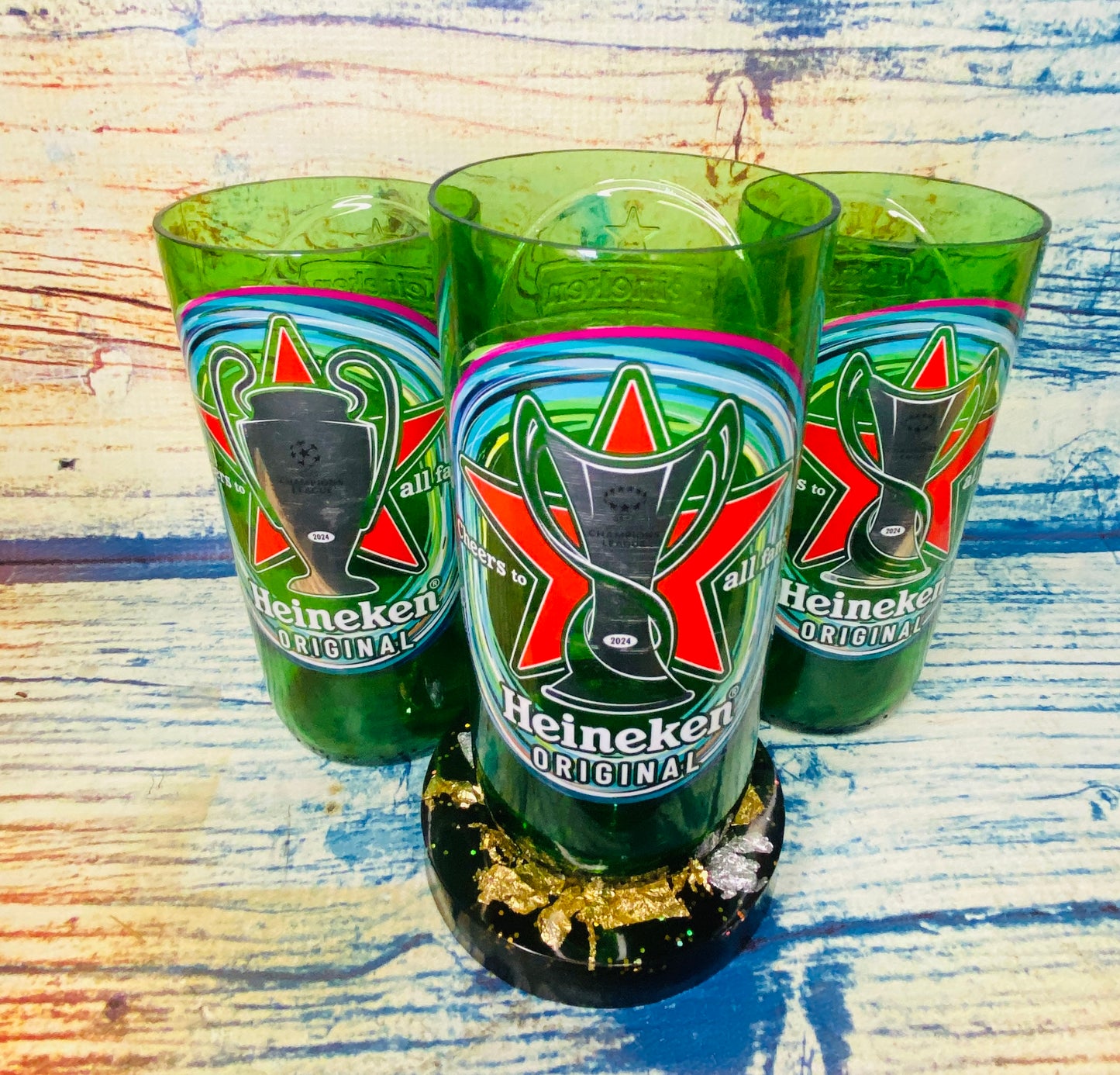Champions League 2024 Heineken Glass from Bottle