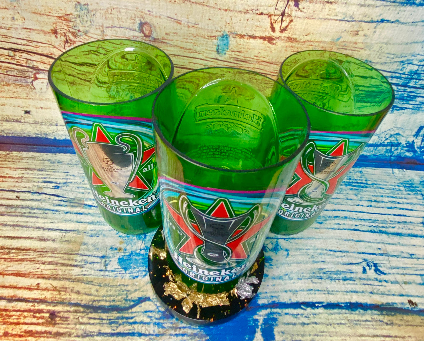 Champions League 2024 Heineken Glass from Bottle