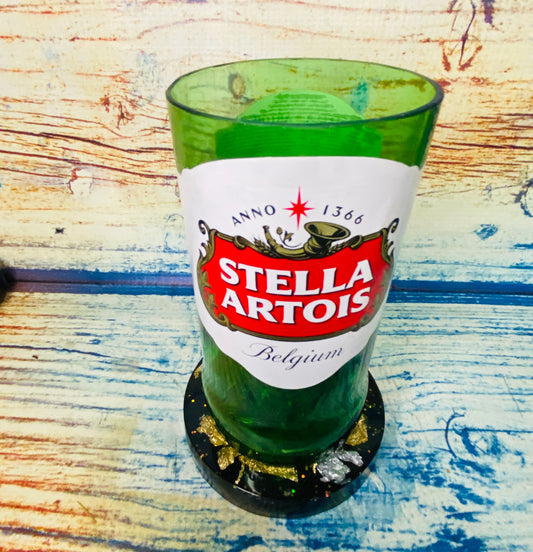 Stella Artois glass made from bottle