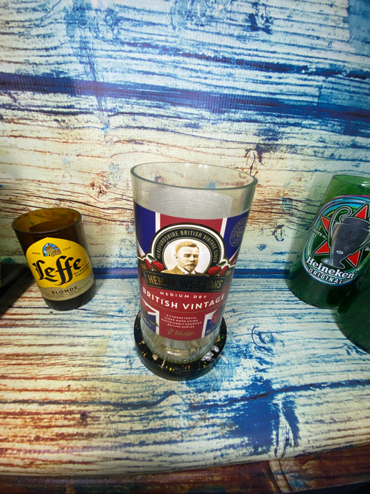 Henry Weston Cider Glass Made from Cider Bottle