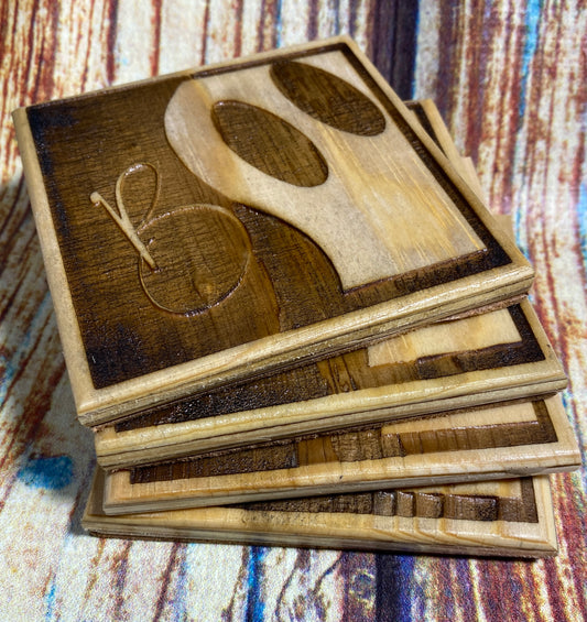 Boo Coasters for Halloween x 4