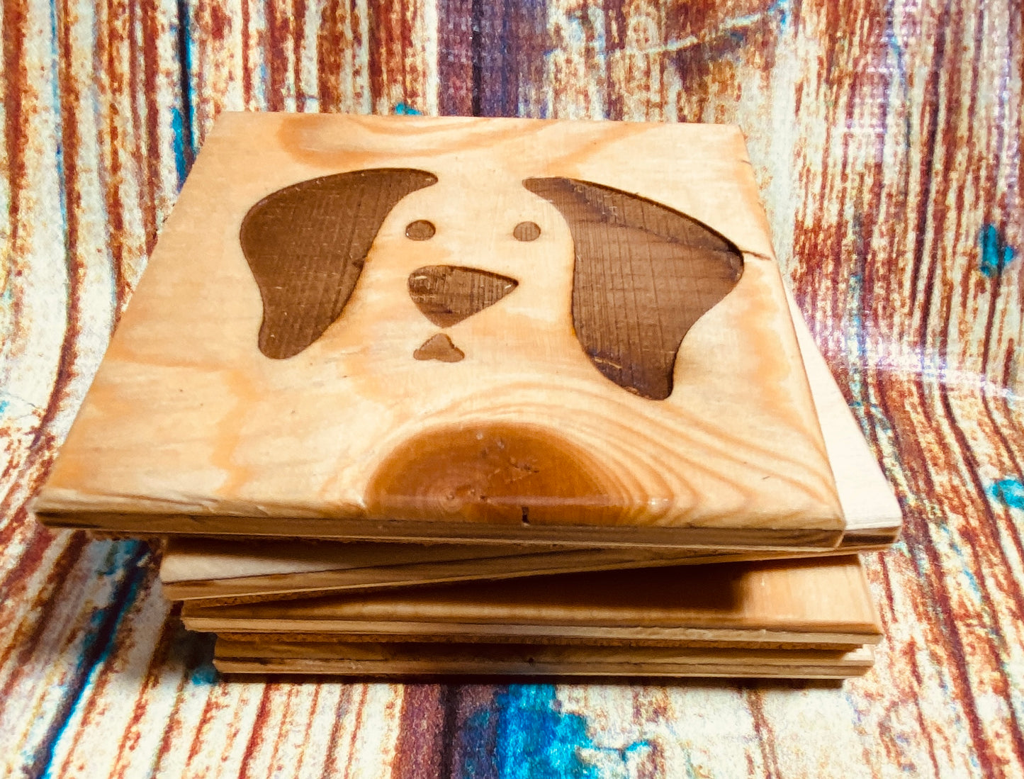 Dog bow wow coasters x 4