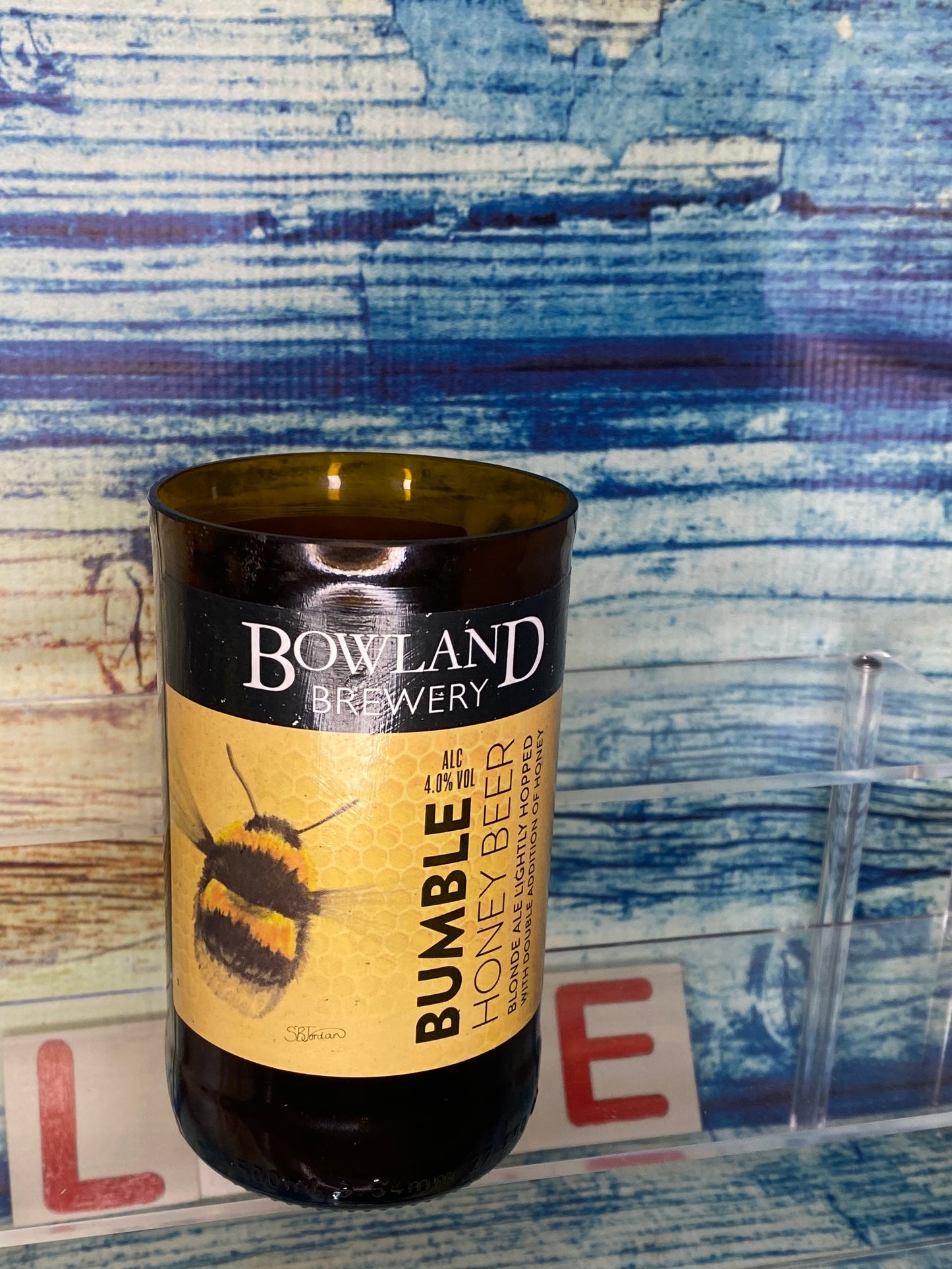 Bumble Bee Honey Beer glass from Bottle