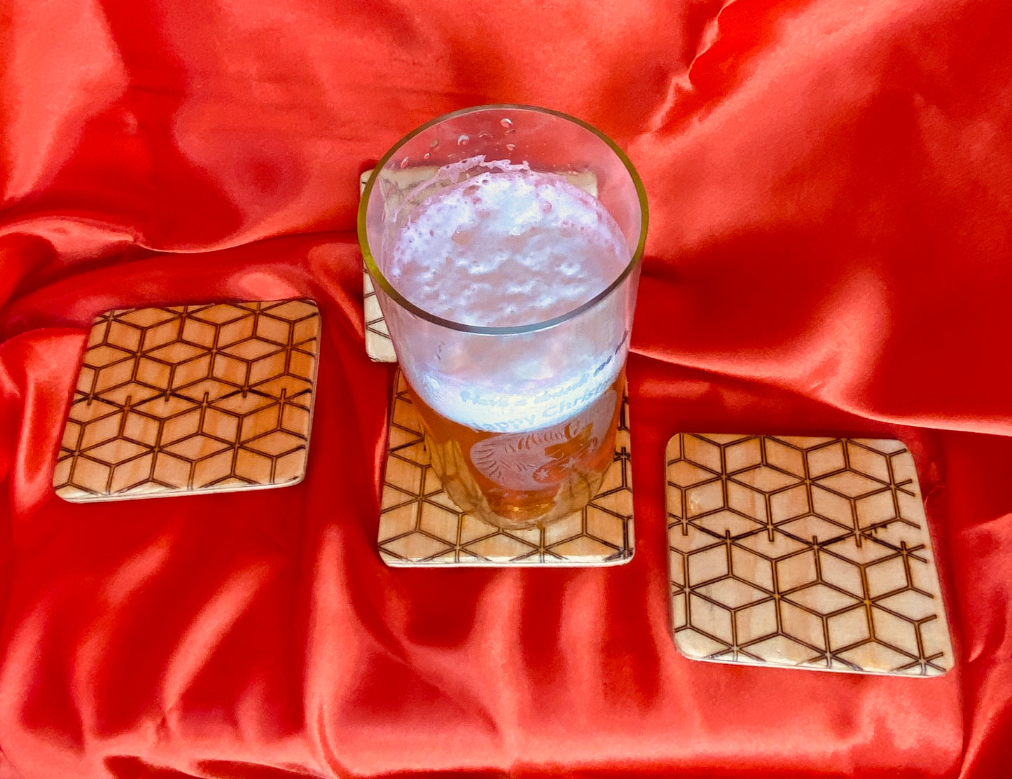 geometric design coasters x4