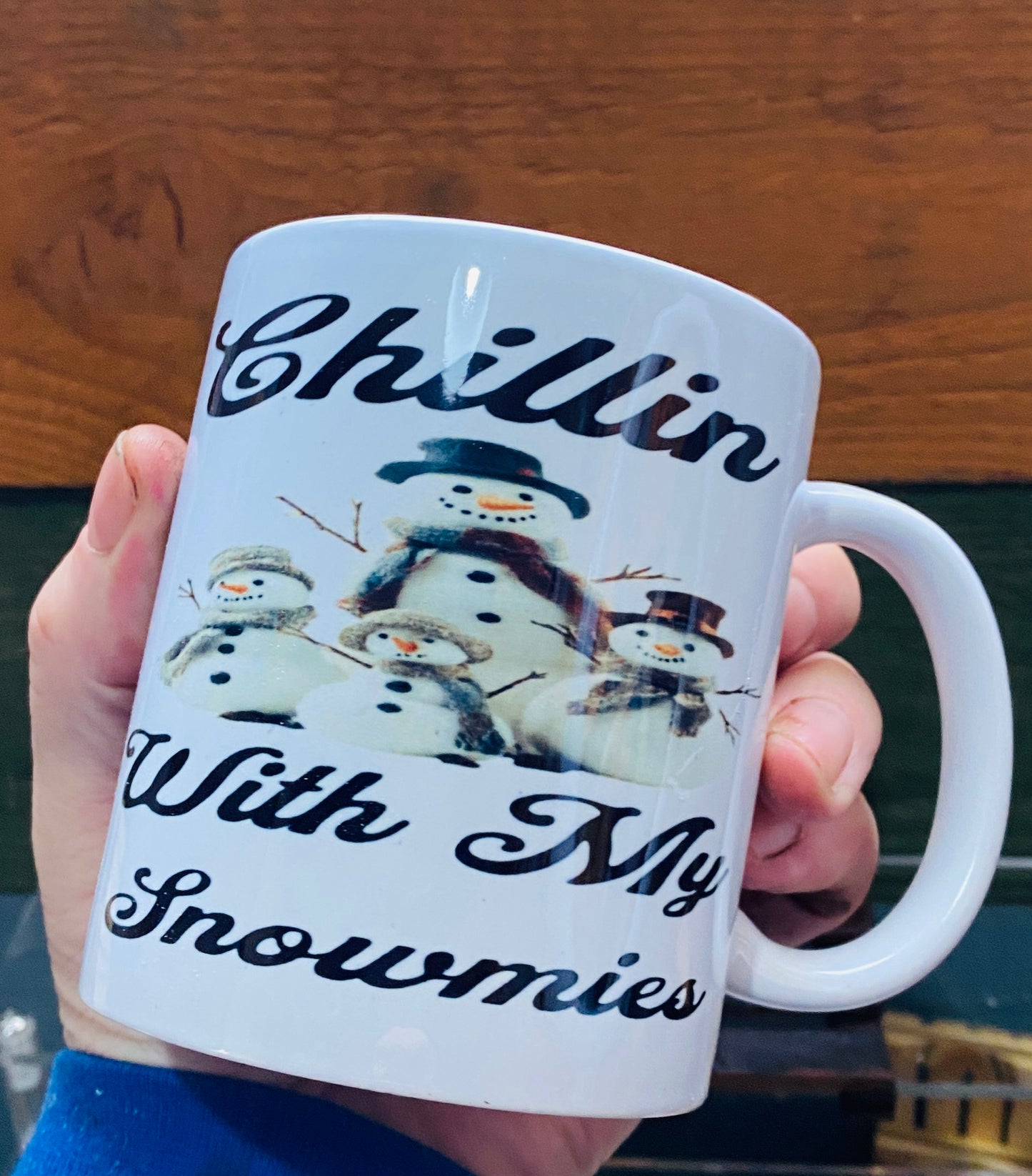 Christmas mug Chillin  with my snowmies