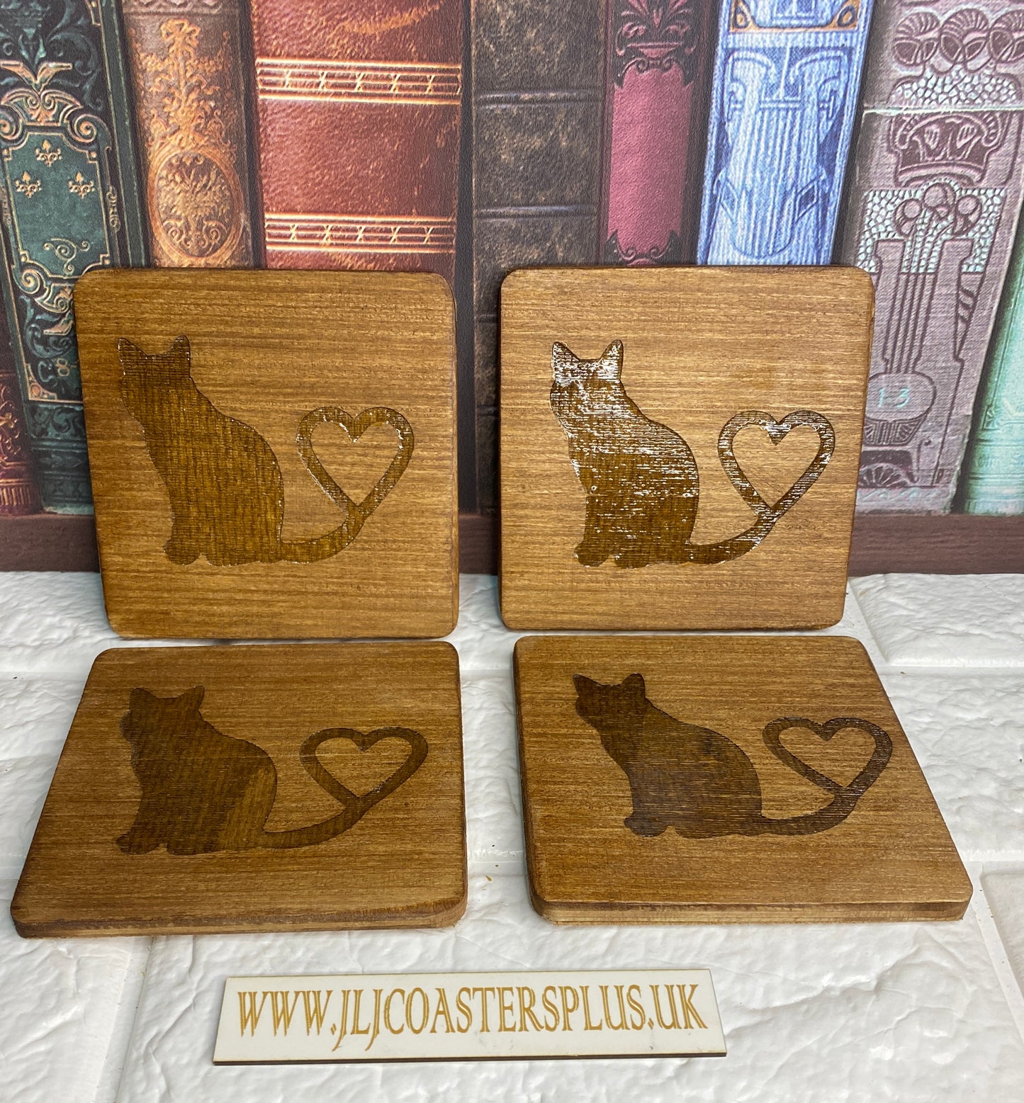 Cat Lover Coasters x 4
