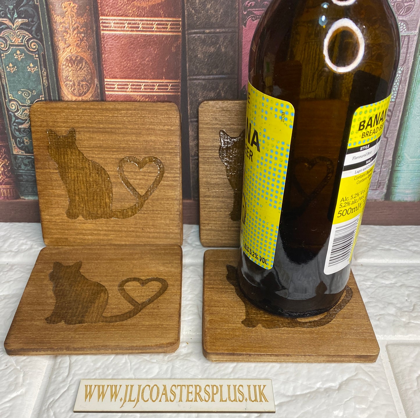 Cat Lover Coasters x 4