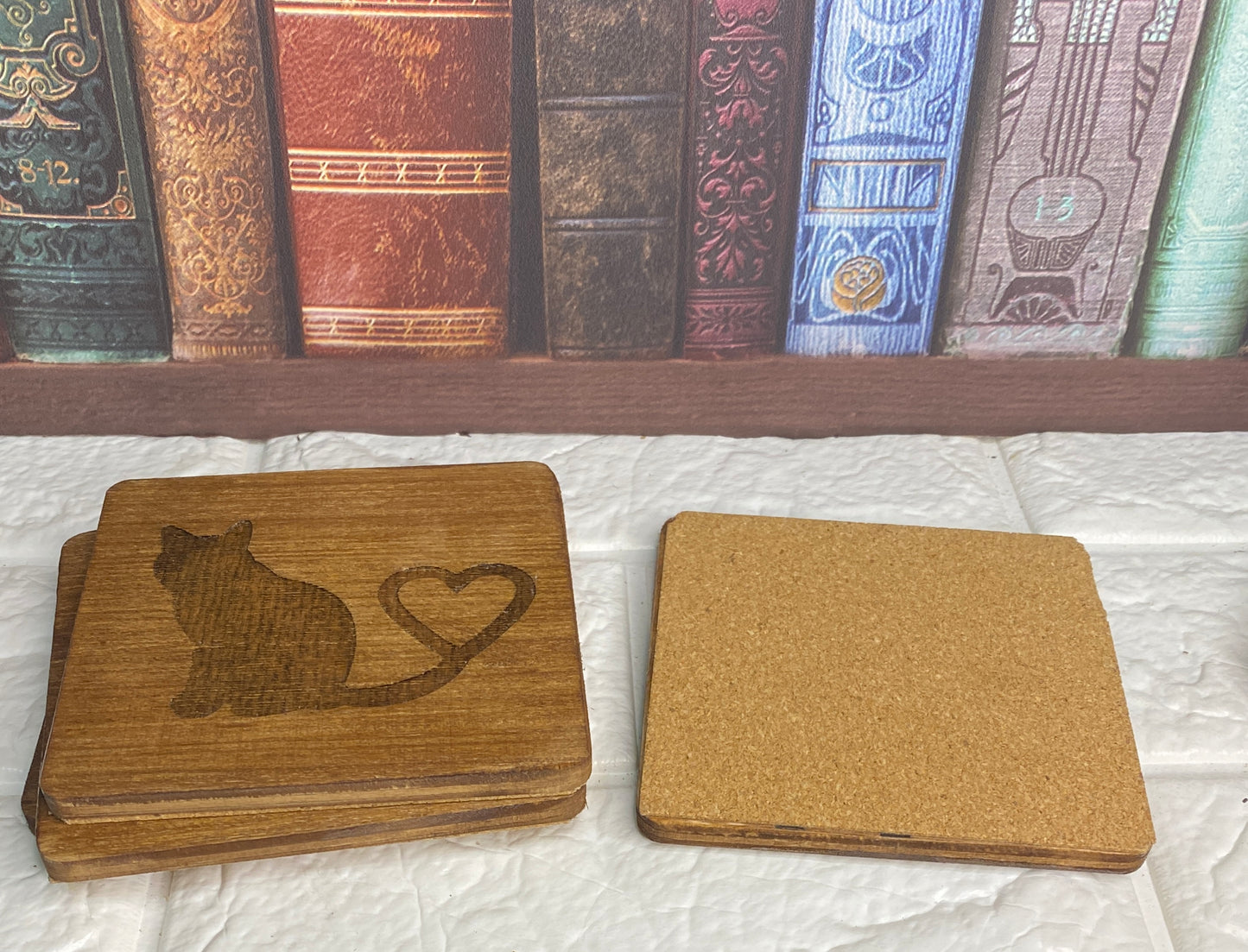 Cat Lover Coasters x 4