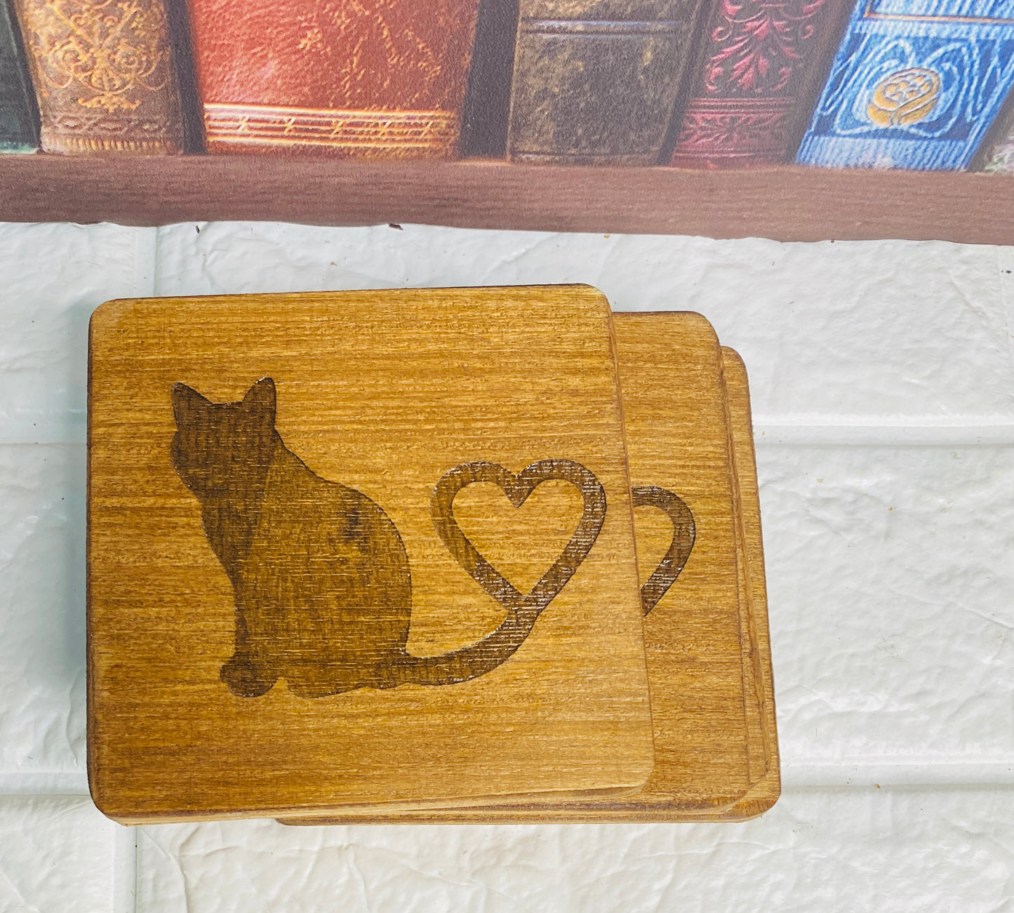 Cat Lover Coasters x 4