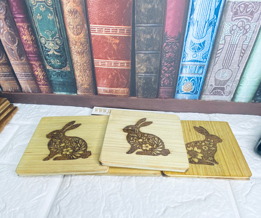 Easter Bunny Coasters x 4