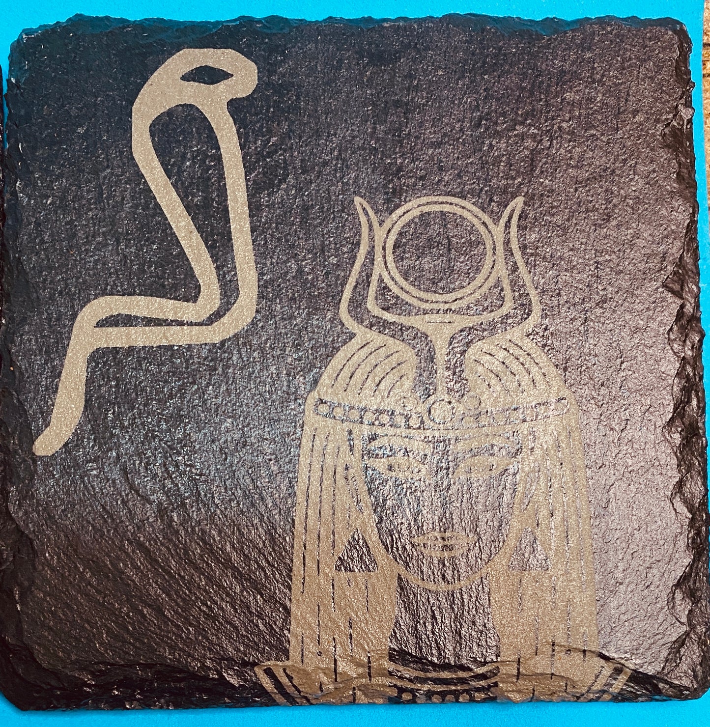 Egyptian hieroglyphs slate coaster x 4
