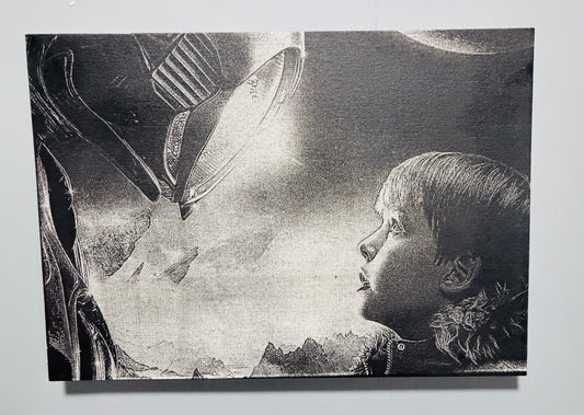 Canvas laser engraved scene from Lost In Space.