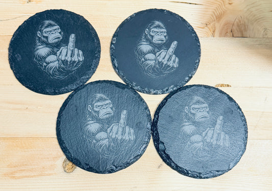 Gorilla with a grudge coasters