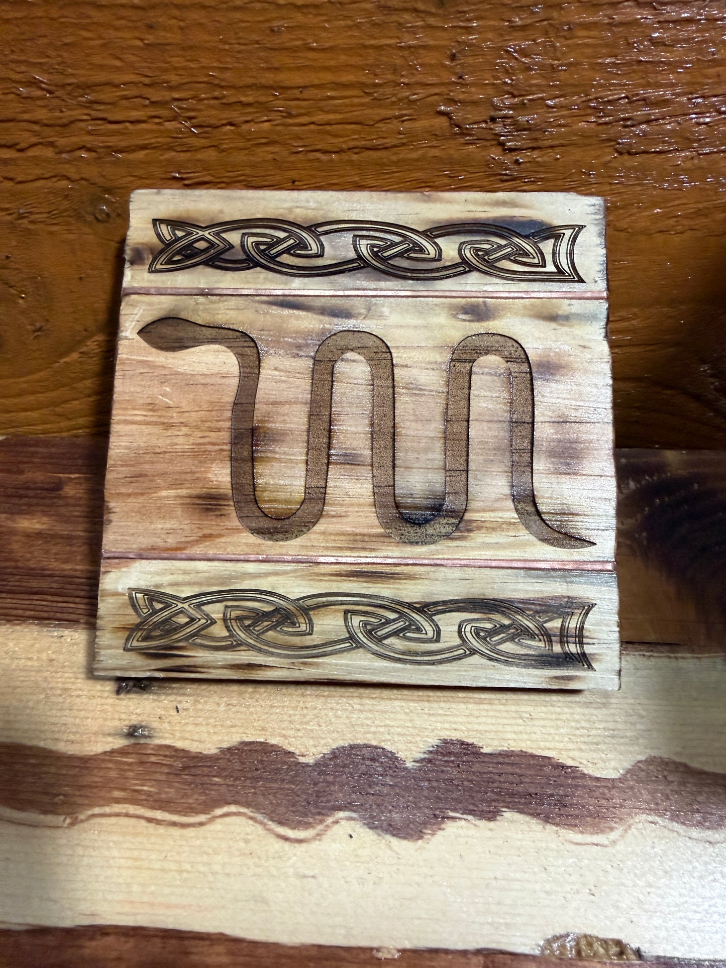 Handmade laser engraved coasters