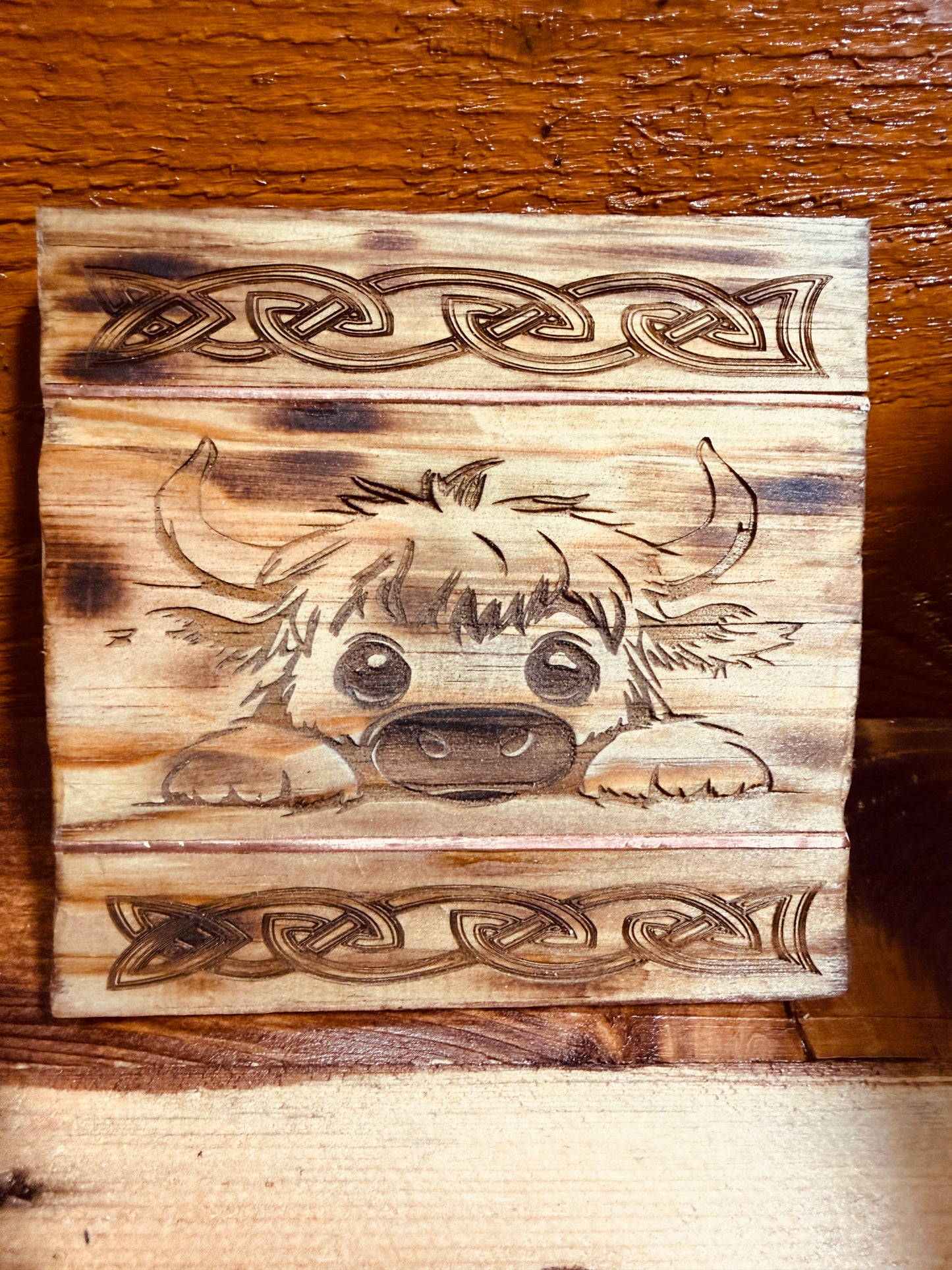 Handmade laser engraved coasters