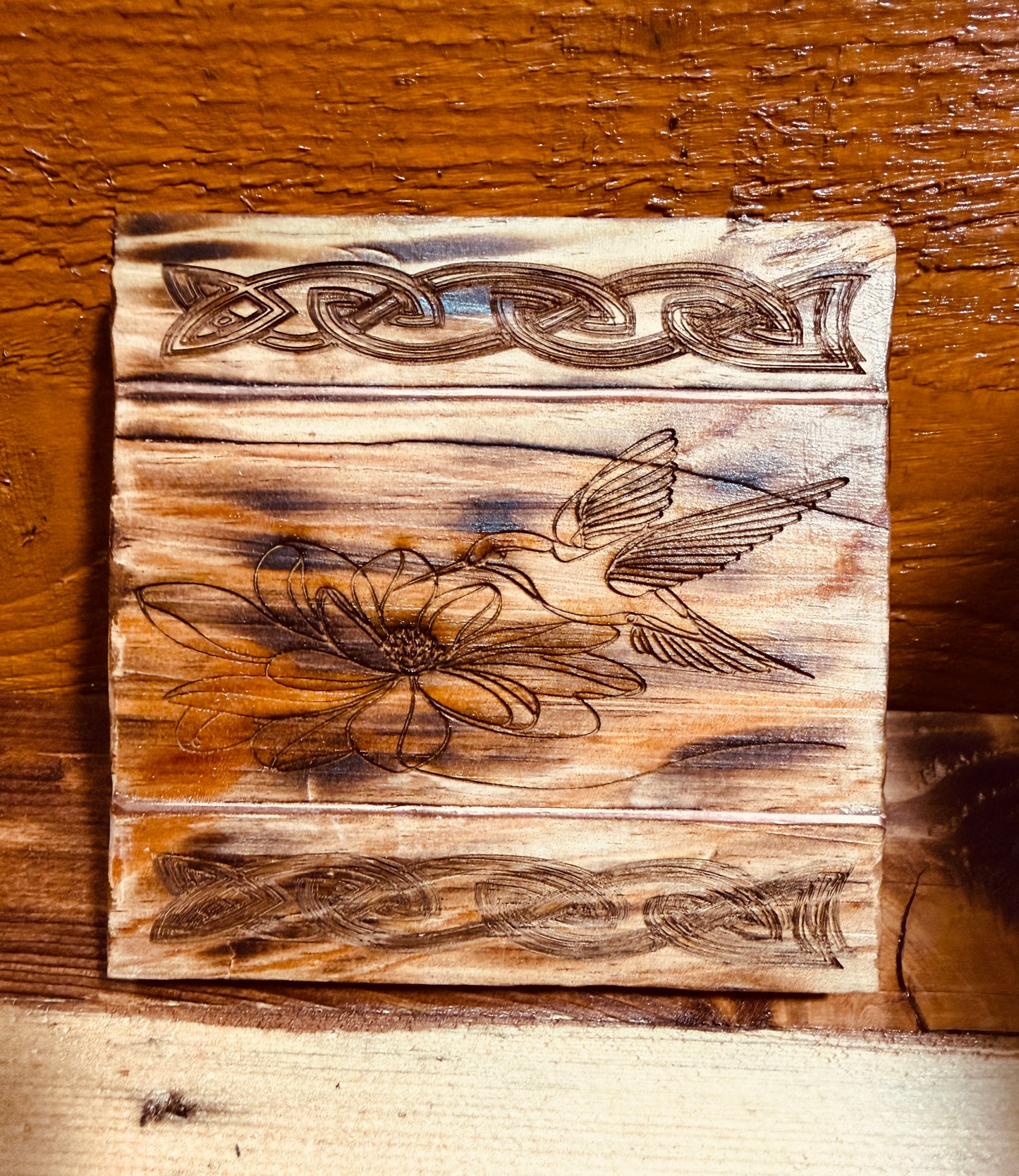 Handmade laser engraved coasters