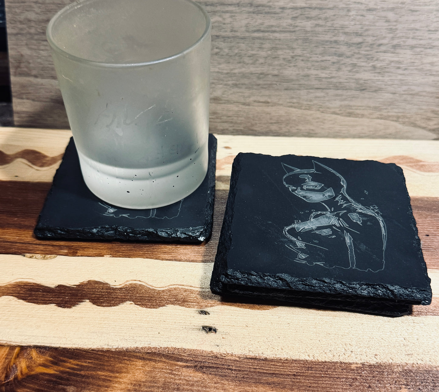 Catwoman Slate Coasters – “Beauty Has Claws”
