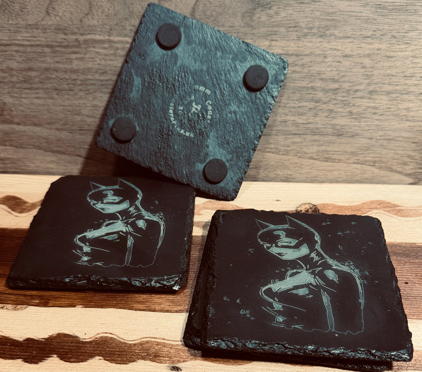 Catwoman Slate Coasters – “Beauty Has Claws”