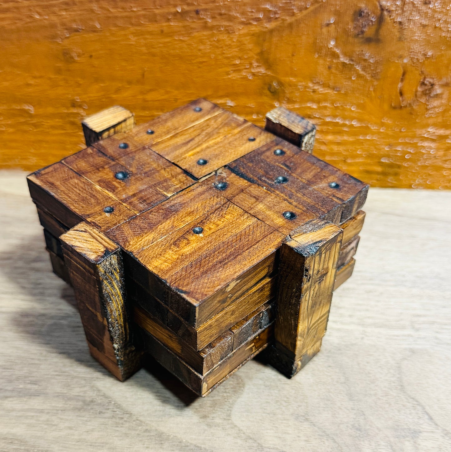 🁫 Handmade Domino Spot Coasters Set with Holder