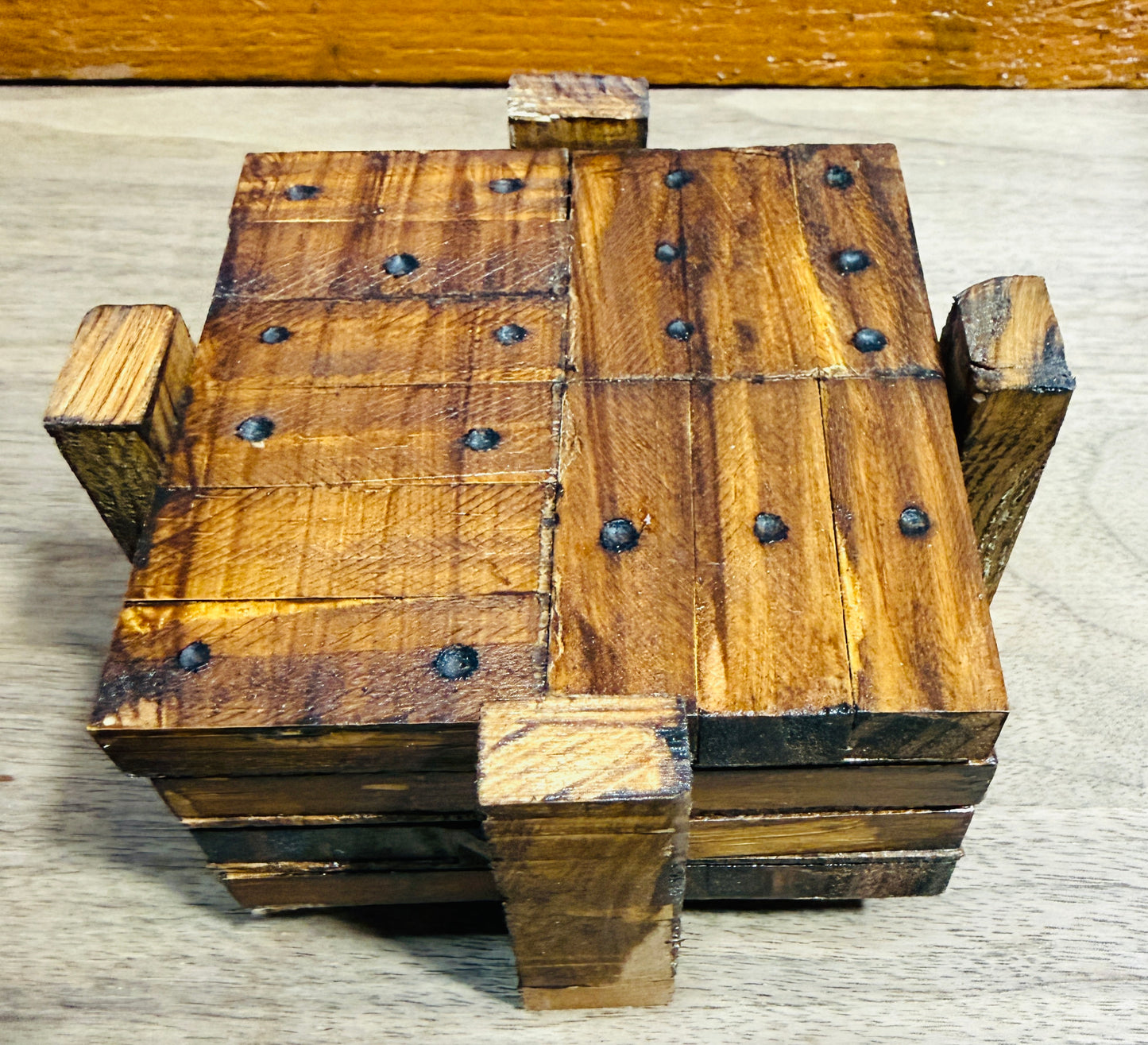 🁫 Handmade Domino Spot Coasters Set with Holder