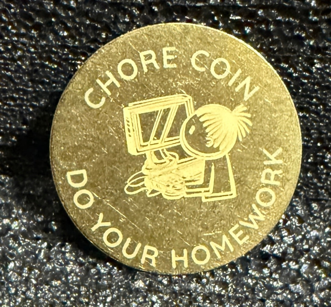 Chore task coins x 8 for the kids