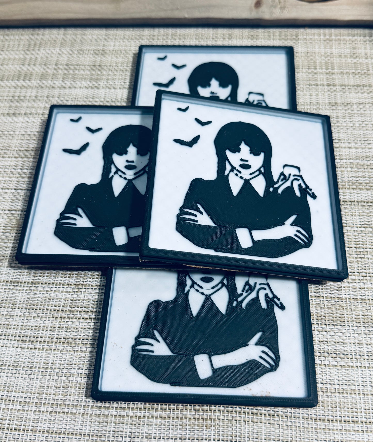 Wednesday Adams coasters