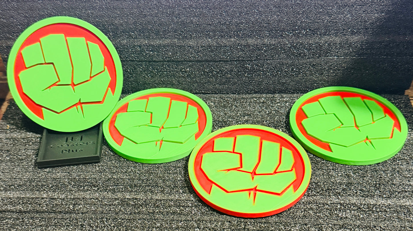 3D printed coasters The Hulk