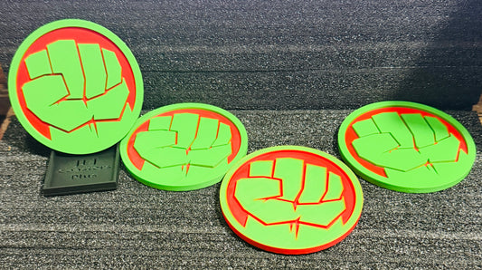 3D printed coasters The Hulk