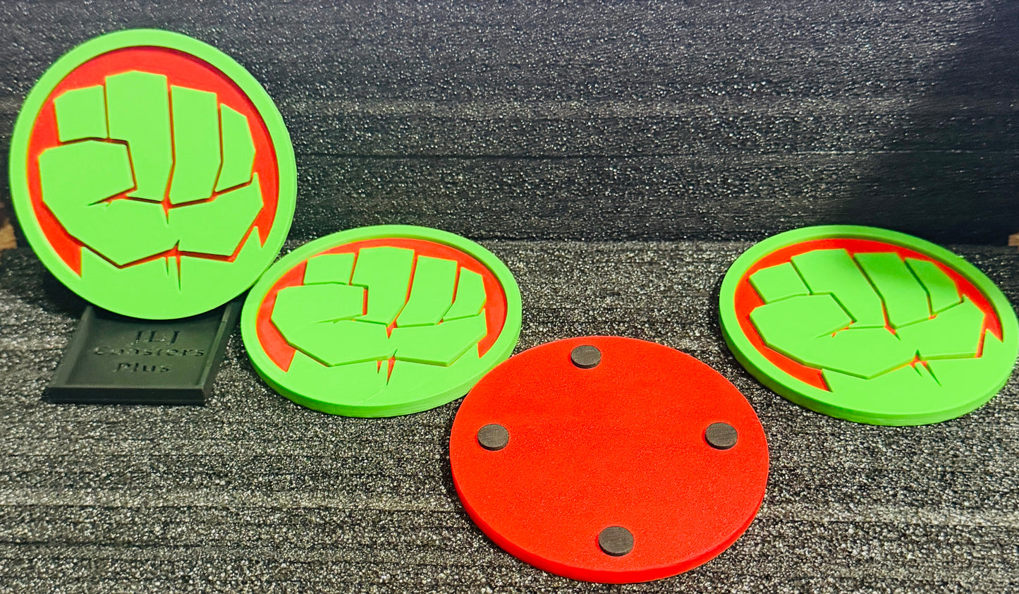 3D printed coasters The Hulk