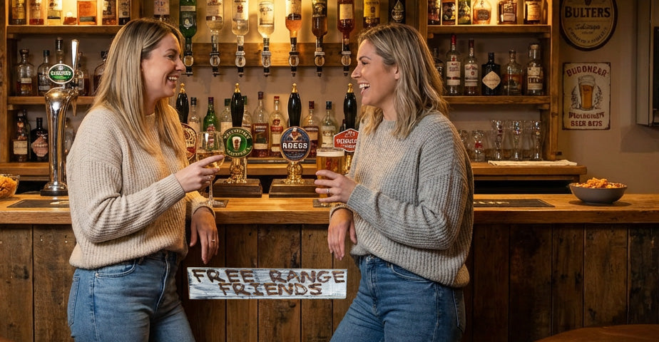 FREE RANGE FRIENDS – Handmade Laser Engraved Sign