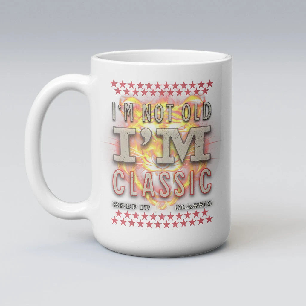 Not old but Classic Mug, great gift, present. drinking mug. series present.